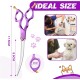 Purple Dragon JP 440C Steel Professional Dog Scissors for Dogs and Cats, 6.5 Inch Grooming Scissors with Ultralight Space Aluminium Handle, JP 440C Steel Professional Grooming Scissors for Dog Purple Dragon JP 440C Steel Professional Dog Scissors for Dogs and Cats, 6.5 Inch Grooming Scissors with Ultralight Space Aluminium Handle, JP 440C Steel Professional Grooming Scissors for Dog