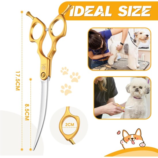 Purple Dragon JP 440C Steel Professional Dog Scissors for Dogs and Cats, 6.5 Inch Grooming Scissors with Ultralight Space Aluminium Handle, JP 440C Steel Professional Grooming Scissors for Dog Purple Dragon JP 440C Steel Professional Dog Scissors for Dogs and Cats, 6.5 Inch Grooming Scissors with Ultralight Space Aluminium Handle, JP 440C Steel Professional Grooming Scissors for Dog