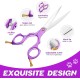 Purple Dragon JP 440C Steel Professional Dog Scissors for Dogs and Cats, 6.5 Inch Grooming Scissors with Ultralight Space Aluminium Handle, JP 440C Steel Professional Grooming Scissors for Dog Purple Dragon JP 440C Steel Professional Dog Scissors for Dogs and Cats, 6.5 Inch Grooming Scissors with Ultralight Space Aluminium Handle, JP 440C Steel Professional Grooming Scissors for Dog