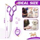 Purple Dragon JP 440C Steel Professional Dog Scissors for Dogs and Cats, 6.5 Inch Grooming Scissors with Ultralight Space Aluminium Handle, JP 440C Steel Professional Grooming Scissors for Dog Purple Dragon JP 440C Steel Professional Dog Scissors for Dogs and Cats, 6.5 Inch Grooming Scissors with Ultralight Space Aluminium Handle, JP 440C Steel Professional Grooming Scissors for Dog