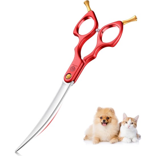 Purple Dragon JP 440C Steel Professional Dog Scissors for Dogs and Cats, 6.5 Inch Grooming Scissors with Ultralight Space Aluminium Handle, JP 440C Steel Professional Grooming Scissors for Dog Purple Dragon JP 440C Steel Professional Dog Scissors for Dogs and Cats, 6.5 Inch Grooming Scissors with Ultralight Space Aluminium Handle, JP 440C Steel Professional Grooming Scissors for Dog