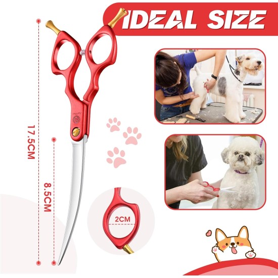 Purple Dragon JP 440C Steel Professional Dog Scissors for Dogs and Cats, 6.5 Inch Grooming Scissors with Ultralight Space Aluminium Handle, JP 440C Steel Professional Grooming Scissors for Dog Purple Dragon JP 440C Steel Professional Dog Scissors for Dogs and Cats, 6.5 Inch Grooming Scissors with Ultralight Space Aluminium Handle, JP 440C Steel Professional Grooming Scissors for Dog