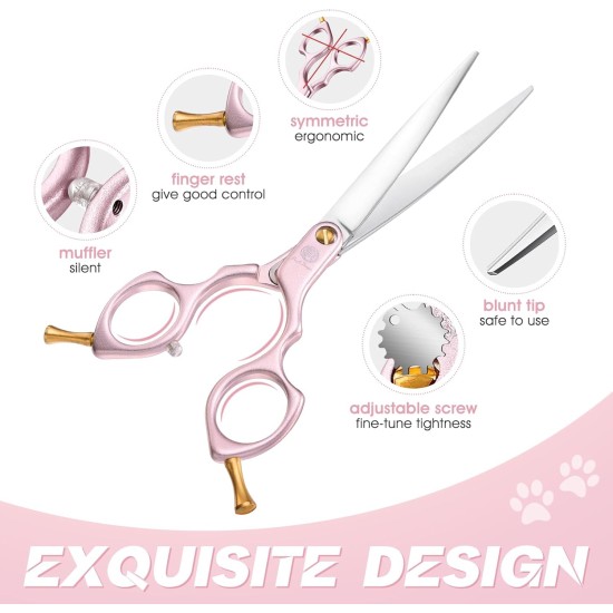 Purple Dragon JP 440C Steel Professional Dog Scissors for Dogs and Cats, 6.5 Inch Grooming Scissors with Ultralight Space Aluminium Handle, JP 440C Steel Professional Grooming Scissors for Dog Purple Dragon JP 440C Steel Professional Dog Scissors for Dogs and Cats, 6.5 Inch Grooming Scissors with Ultralight Space Aluminium Handle, JP 440C Steel Professional Grooming Scissors for Dog