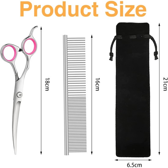 QJFHURB Modern Dog Scissors - Hair Scissors for Pets - Stainless Steel - Ambidextrous - Professional Cutting - Thinning Scissors - Dogs and Cats QJFHURB Modern Dog Scissors - Hair Scissors for Pets - Stainless Steel - Ambidextrous - Professional Cutting - Thinning Scissors - Dogs and Cats