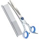 Qcwwy Dog Grooming Scissors Set, Professional 6-in-1 Stainless Steel Grooming Scissors Set, Comfortable Adjustable Screw, Pet Grooming Scissors Set for Dogs and Cats