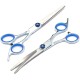 Qcwwy Dog Grooming Scissors Set, Professional 6-in-1 Stainless Steel Grooming Scissors Set, Comfortable Adjustable Screw, Pet Grooming Scissors Set for Dogs and Cats