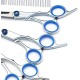 Qcwwy Dog Grooming Scissors Set, Professional 6-in-1 Stainless Steel Grooming Scissors Set, Comfortable Adjustable Screw, Pet Grooming Scissors Set for Dogs and Cats