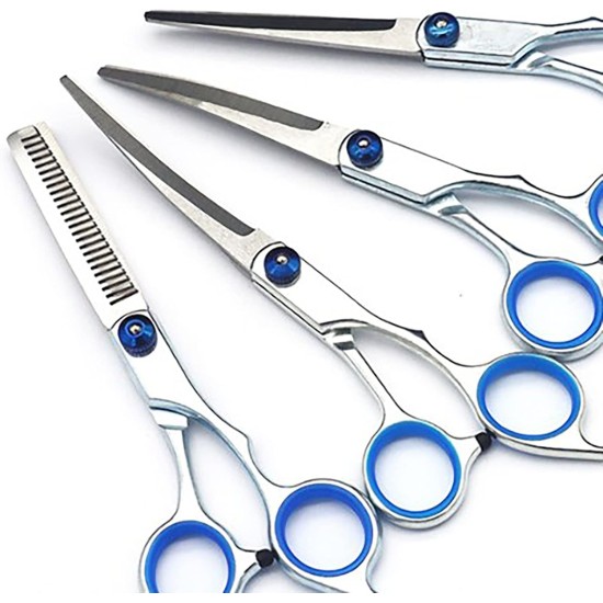 Qcwwy Dog Grooming Scissors Set, Professional 6-in-1 Stainless Steel Grooming Scissors Set, Comfortable Adjustable Screw, Pet Grooming Scissors Set for Dogs and Cats Qcwwy Dog Grooming Scissors Set, Professional 6-in-1 Stainless Steel Grooming Scissors Set, Comfortable Adjustable Screw, Pet Grooming Scissors Set for Dogs and Cats