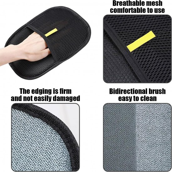 RELKLYU 2 x black hair removal gloves, 1 x steel comb, double-sided classic hair removal device, reusable, pet hair cleaning props. RELKLYU 2 x black hair removal gloves, 1 x steel comb, double-sided classic hair removal device, reusable, pet hair cleaning props.