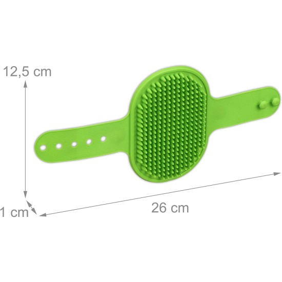 Relaxdays Massage Brush for Dogs and Cats, Set of 3, Dog Brush with Nubs, Adjustable Loop, Dog Washing Brush, Colourful Relaxdays Massage Brush for Dogs and Cats, Set of 3, Dog Brush with Nubs, Adjustable Loop, Dog Washing Brush, Colourful