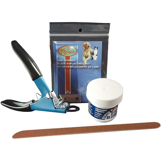 Resco Deluxe Dog Nail Clippers, Original Pet Nail Trimmer, Made in USA, Small/Medium, Blue Resco Deluxe Dog Nail Clippers, Original Pet Nail Trimmer, Made in USA, Small/Medium, Blue
