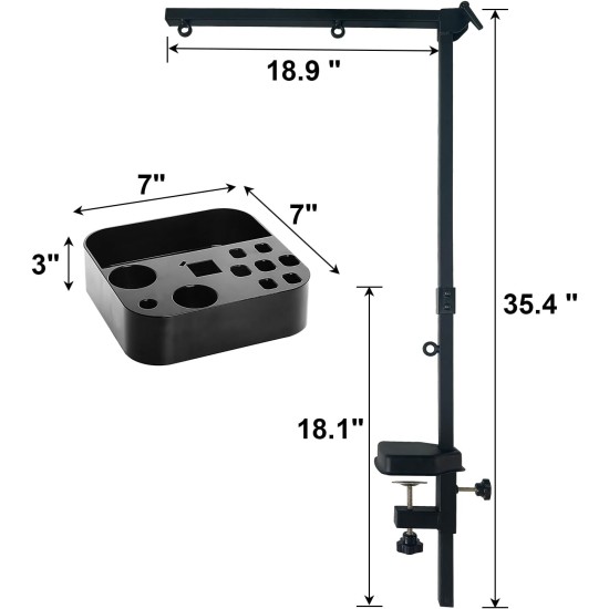 SHELANDY Pet Grooming Arm with Clamp for Large and Small Dogs, 35" Height Adjustable, Includes Two Non Sitting Haunch Holders - Black SHELANDY Pet Grooming Arm with Clamp for Large and Small Dogs, 35" Height Adjustable, Includes Two Non Sitting Haunch Holders - Black