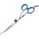 SHPUJUN Curved Dog Scissors, Stainless Steel Grooming Scissors, Pet Fur, Cat Thinning Scissors, Professional Hair Care