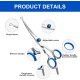 SHPUJUN Curved Dog Scissors, Stainless Steel Grooming Scissors, Pet Fur, Cat Thinning Scissors, Professional Hair Care