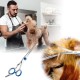 SHPUJUN Curved Dog Scissors, Stainless Steel Grooming Scissors, Pet Fur, Cat Thinning Scissors, Professional Hair Care