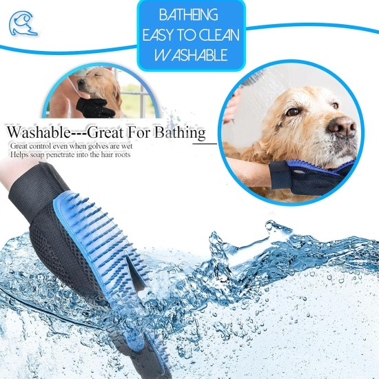 SSRIVER Pet Grooming Glove - Gentle Hair Removal and Efficient Massage for Dogs, Cats and Horses - Pet Mitt with Brushes for Short and Long Fur (1 Right Hand) SSRIVER Pet Grooming Glove - Gentle Hair Removal and Efficient Massage for Dogs, Cats and Horses - Pet Mitt with Brushes for Short and Long Fur (1 Right Hand)