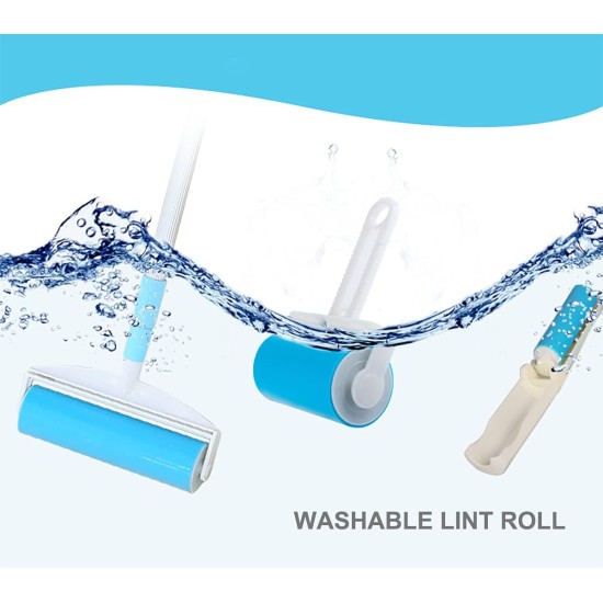 SUZZYVINE Pet Hair Remover Long Handle Reusable Lint Roller for Cats and Dogs Reusable (1 Long Handle, 1 Wide Roll Plus 1 Medium Roller+1 Travel Roller) SUZZYVINE Pet Hair Remover Long Handle Reusable Lint Roller for Cats and Dogs Reusable (1 Long Handle, 1 Wide Roll Plus 1 Medium Roller+1 Travel Roller)