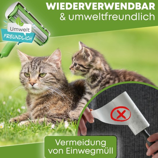 Self-Cleaning Pet Hair Remover, Premium Lint Roller for Dog Hair and Cat Hair, Reusable Cat Hair Remover for Sofa, Carpet, Bed and Car (Grey) Self-Cleaning Pet Hair Remover, Premium Lint Roller for Dog Hair and Cat Hair, Reusable Cat Hair Remover for Sofa, Carpet, Bed and Car (Grey)
