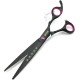 Smith King 7.0 Inch Dog Grooming Scissors Set Dog Straight Scissors & Thinning Scissors & Curved Scissors & Chunker & Comb Set of 5 Smith King 7.0 Inch Dog Grooming Scissors Set Dog Straight Scissors & Thinning Scissors & Curved Scissors & Chunker & Comb Set of 5