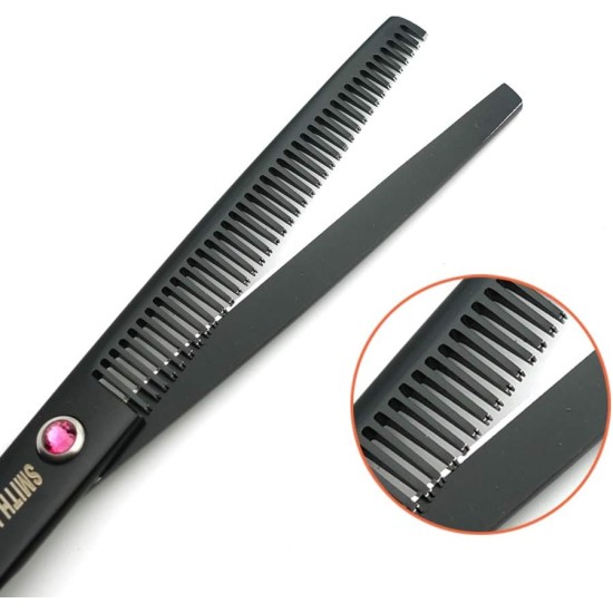 Smith King 7.0 Inch Dog Grooming Scissors Set Dog Straight Scissors & Thinning Scissors & Curved Scissors & Chunker & Comb Set of 5 Smith King 7.0 Inch Dog Grooming Scissors Set Dog Straight Scissors & Thinning Scissors & Curved Scissors & Chunker & Comb Set of 5