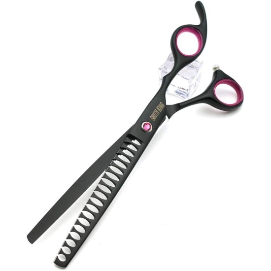 Smith King 7.0 Inch Dog Grooming Scissors Set Dog Straight Scissors & Thinning Scissors & Curved Scissors & Chunker & Comb Set of 5 Smith King 7.0 Inch Dog Grooming Scissors Set Dog Straight Scissors & Thinning Scissors & Curved Scissors & Chunker & Comb Set of 5