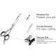 Stainless Steel Straight Dog Hair Scissors with Round Tip