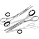 Straight + Curved Dog Hair Scissors 14.5 cm with Rounded Ends and Micro Teeth 2-Piece Set Made of Stainless Steel Straight + Curved Dog Hair Scissors 14.5 cm with Rounded Ends and Micro Teeth 2-Piece Set Made of Stainless Steel