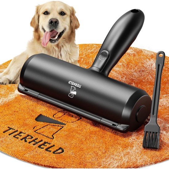 TIERHELD Pet Hair Remover Brush - Extra Strong Lint Roller Pet Hair - 100% Efficient Cat Hair & Dog Hair Removal for Couch Bed Carpet Much More - Reusable Lint Roller for Pet Hair TIERHELD Pet Hair Remover Brush - Extra Strong Lint Roller Pet Hair - 100% Efficient Cat Hair & Dog Hair Removal for Couch Bed Carpet Much More - Reusable Lint Roller for Pet Hair
