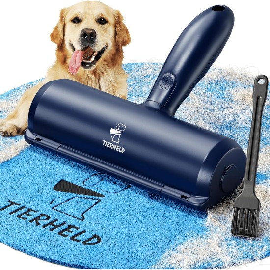 TIERHELD Pet Hair Remover Brush - Extra Strong Lint Roller Pet Hair - 100% Efficient Cat Hair & Dog Hair Removal for Couch Bed Carpet Much More - Reusable Lint Roller for Pet Hair TIERHELD Pet Hair Remover Brush - Extra Strong Lint Roller Pet Hair - 100% Efficient Cat Hair & Dog Hair Removal for Couch Bed Carpet Much More - Reusable Lint Roller for Pet Hair