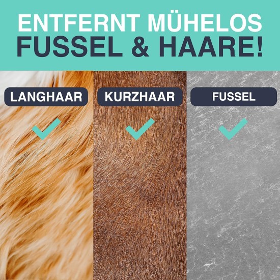 TIERHELD Pet Hair Remover Brush - Extra Strong Lint Roller Pet Hair - 100% Efficient Cat Hair & Dog Hair Removal for Couch Bed Carpet Much More - Reusable Lint Roller for Pet Hair TIERHELD Pet Hair Remover Brush - Extra Strong Lint Roller Pet Hair - 100% Efficient Cat Hair & Dog Hair Removal for Couch Bed Carpet Much More - Reusable Lint Roller for Pet Hair