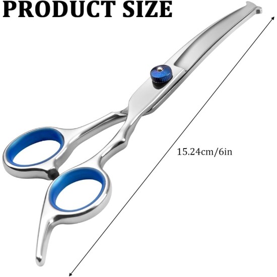 TNSRAY Dog Grooming Scissors, Dog Scissors, Curved Scissors, Dog Grooming Scissors for Dogs, Dogs and Cats, Safety Round Tip Grooming Scissors, Stainless Steel Fur Scissors for Dogs and Cats, Curved TNSRAY Dog Grooming Scissors, Dog Scissors, Curved Scissors, Dog Grooming Scissors for Dogs, Dogs and Cats, Safety Round Tip Grooming Scissors, Stainless Steel Fur Scissors for Dogs and Cats, Curved
