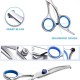 TNSRAY Dog Grooming Scissors, Dog Scissors, Curved Scissors, Dog Grooming Scissors for Dogs, Dogs and Cats, Safety Round Tip Grooming Scissors, Stainless Steel Fur Scissors for Dogs and Cats, Curved