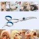 TNSRAY Dog Grooming Scissors, Dog Scissors, Curved Scissors, Dog Grooming Scissors for Dogs, Dogs and Cats, Safety Round Tip Grooming Scissors, Stainless Steel Fur Scissors for Dogs and Cats, Curved