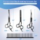 TOPGOOSE Dog Grooming Scissors Kit with Safety Round Tips, Professional 5-in-1 Grooming Scissors for Dogs Cats Pets at Home (Black) TOPGOOSE Dog Grooming Scissors Kit with Safety Round Tips, Professional 5-in-1 Grooming Scissors for Dogs Cats Pets at Home (Black)