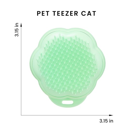 Tangle Teezer Pet Teezer Cat Brush - For Cats with Short to Medium Fur - Grooming Brush for Cats with Two Stage Bristles that Gives Shine and Smoothness - Green Tangle Teezer Pet Teezer Cat Brush - For Cats with Short to Medium Fur - Grooming Brush for Cats with Two Stage Bristles that Gives Shine and Smoothness - Green