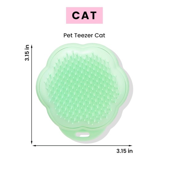 Tangle Teezer Pet Teezer Cat Brush - For Cats with Short to Medium Fur - Grooming Brush for Cats with Two Stage Bristles that Gives Shine and Smoothness - Green Tangle Teezer Pet Teezer Cat Brush - For Cats with Short to Medium Fur - Grooming Brush for Cats with Two Stage Bristles that Gives Shine and Smoothness - Green