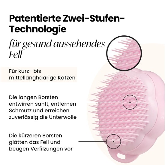 Tangle Teezer Pet Teezer Cat Brush - For Cats with Short to Medium Fur - Grooming Brush for Cats with Two Stage Bristles that Gives Shine and Smoothness - Green Tangle Teezer Pet Teezer Cat Brush - For Cats with Short to Medium Fur - Grooming Brush for Cats with Two Stage Bristles that Gives Shine and Smoothness - Green