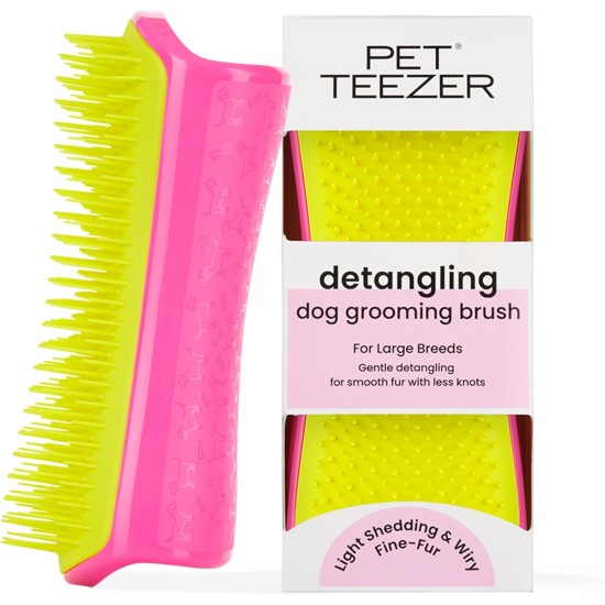 Tangle Teezer Pet Teezer Pet Grooming Brush for Small Dogs - Dog Brush for Dry or Bath Use - The Perfect Brush for Dogs - Dark Blue & Light Blue Tangle Teezer Pet Teezer Pet Grooming Brush for Small Dogs - Dog Brush for Dry or Bath Use - The Perfect Brush for Dogs - Dark Blue & Light Blue