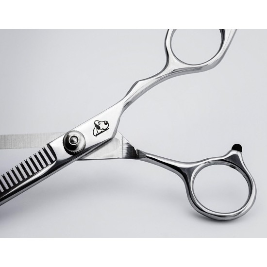 Thinning scissors notched single-edged thinning scissors Pet scissors metal of the brand PRECORN Thinning scissors notched single-edged thinning scissors Pet scissors metal of the brand PRECORN