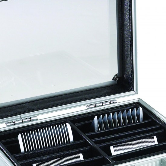 Top Performance Professional Clipper Blade Cases — Durable Aluminum Clipper Blade Cases for Professional Groomers, Chrome Top Performance Professional Clipper Blade Cases — Durable Aluminum Clipper Blade Cases for Professional Groomers, Chrome