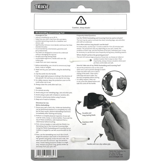 Trixie Carding Groomer, 7 × 15 cm Trixie Carding Groomer, 7 × 15 cm