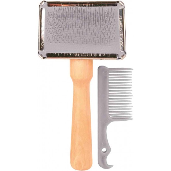 Trixie Soft Brush with Cleaner, 13 x 6 cm Trixie Soft Brush with Cleaner, 13 x 6 cm