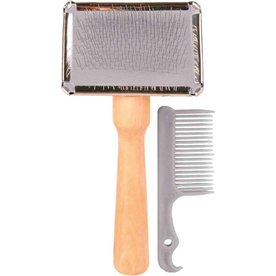 Trixie Soft Brush with Cleaner, 13 x 6 cm Trixie Soft Brush with Cleaner, 13 x 6 cm