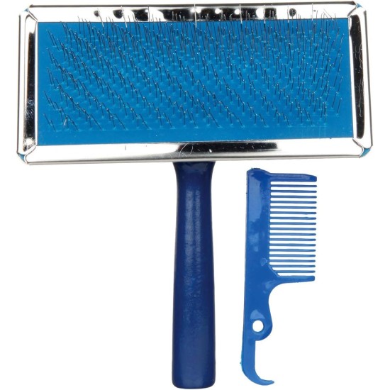 Trixie Soft Brush with Cleaner, 13 x 9 cm, Pack of 4 Trixie Soft Brush with Cleaner, 13 x 9 cm, Pack of 4