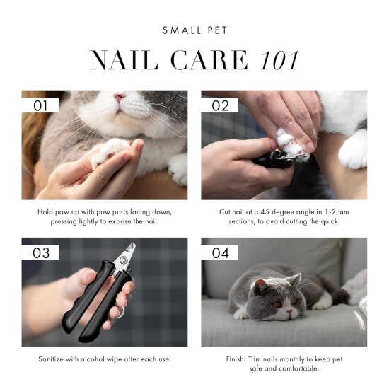 Tweezerman Nail Clippers (Small) - Stainless Steel - Silver - Ideal for Cats and Dogs up to 13.2 kg Tweezerman Nail Clippers (Small) - Stainless Steel - Silver - Ideal for Cats and Dogs up to 13.2 kg