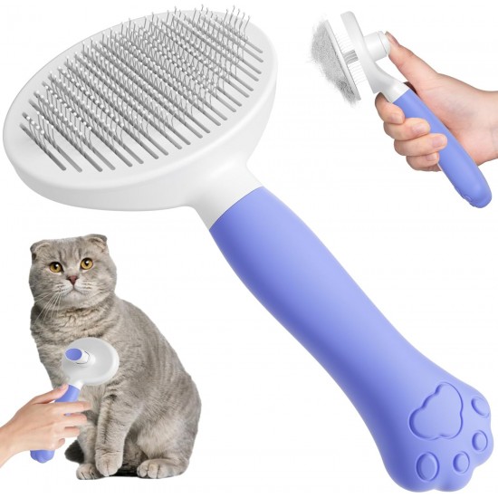 VYYTYYA Cat Brush Dog Brush [Self-Cleaning] [Cute Claw Handle] Dog Hair Removal, Fur Brush for Cats Cat Hair Brush for Care for Short & Long Hair