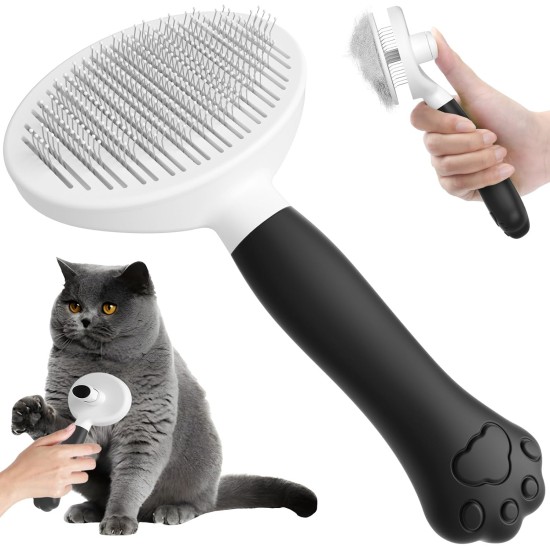 VYYTYYA Cat Brush Dog Brush [Self-Cleaning] [Cute Claw Handle] Dog Hair Removal, Fur Brush for Cats Cat Hair Brush for Care for Short & Long Hair