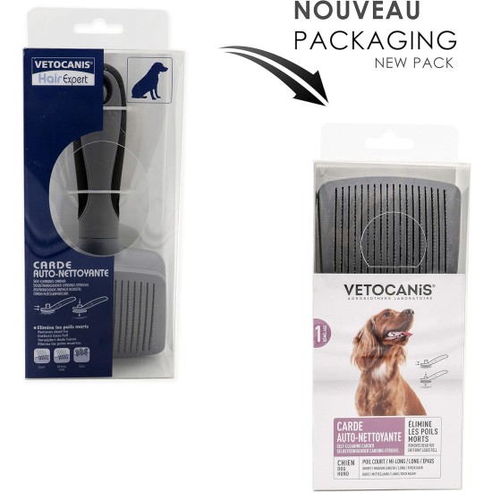 Vetocanis Dog Grooming Brush Retractable Self Cleaning 0.2kg Vetocanis Dog Grooming Brush Retractable Self Cleaning 0.2kg