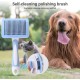 Vinabo Cat Brush Clean Pet Hair with One Button, Pet Brushes, Dog Brush Long Hair, Cat Brush Short Hair, Cat Brush Long Hair Removal of Undercoat, Loose Fur and Dirt - Blue