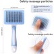 Vinabo Cat Brush Clean Pet Hair with One Button, Pet Brushes, Dog Brush Long Hair, Cat Brush Short Hair, Cat Brush Long Hair Removal of Undercoat, Loose Fur and Dirt - Blue